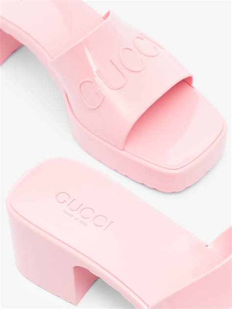 gucci plastic mules.